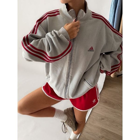 Y2K Adidas Three Striped Track Jacket - XL