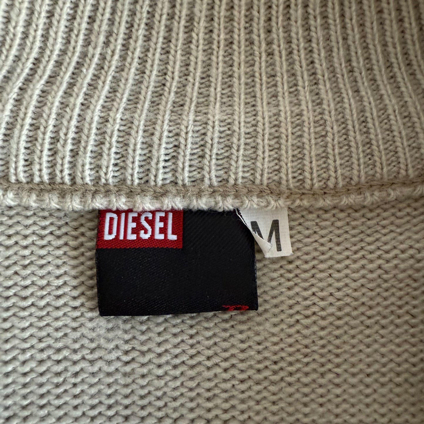 Diesel Ribbed Quarter Zip  - Medium