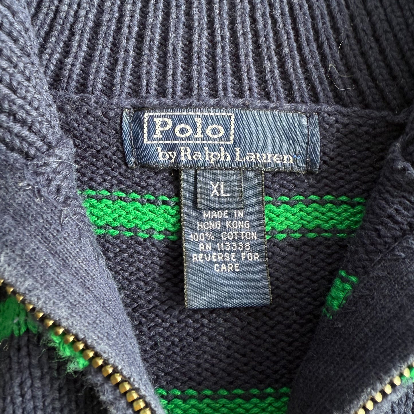 Ralph Lauren Striped Quarter Zip - Small