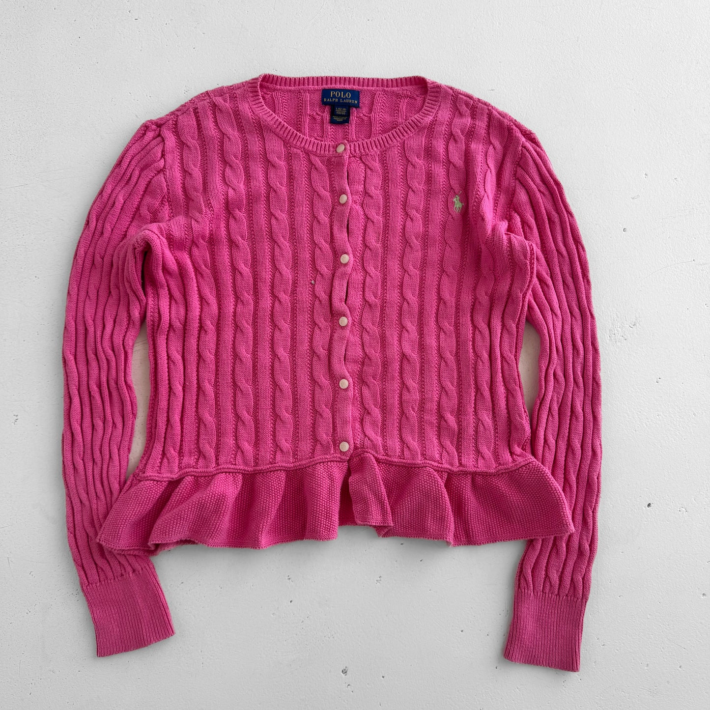 Polo Cable Knit Cardigan - Large