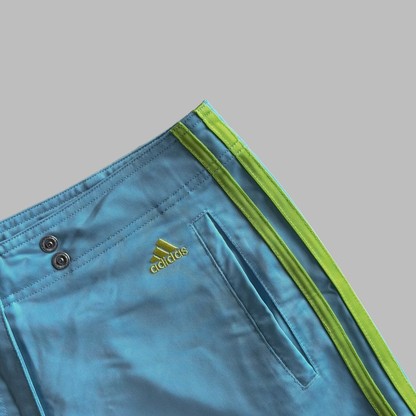 Y2K Adidas Spell Out Mini Shorts - S