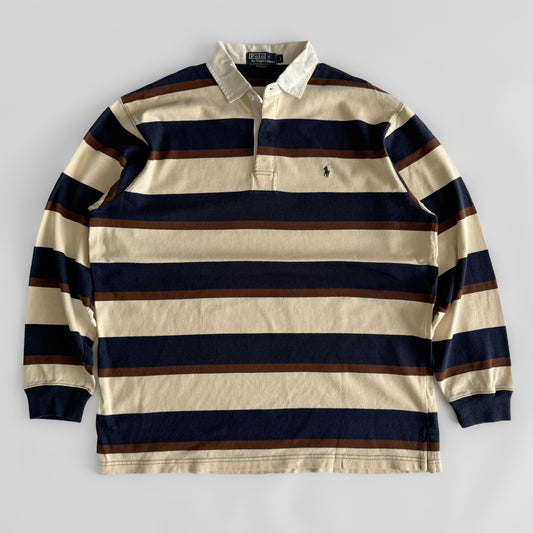 Rare Ralph Lauren Striped Rugby - Large