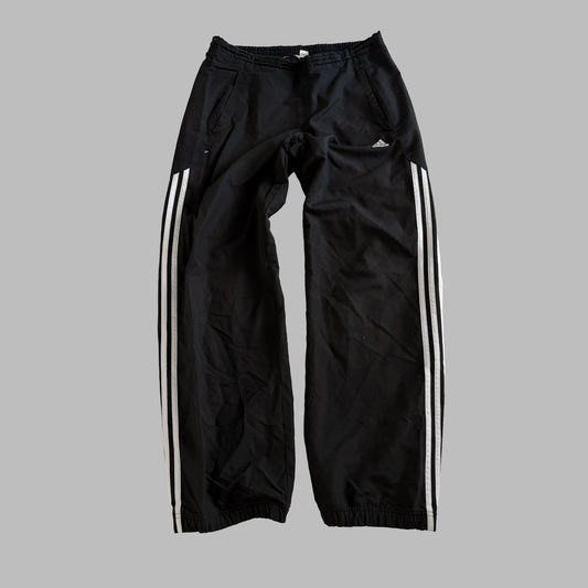 Y2K Adidas Three Stripe Baggy Track Pants - L