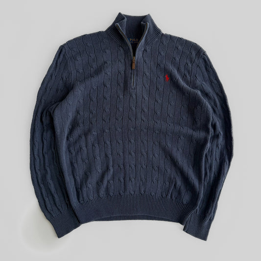 Ralph Lauren Cable Knit Quarter Zip - Medium