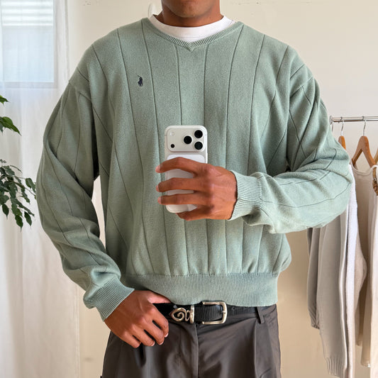 90s Ralph Lauren Ribbed Pull Over - XXL