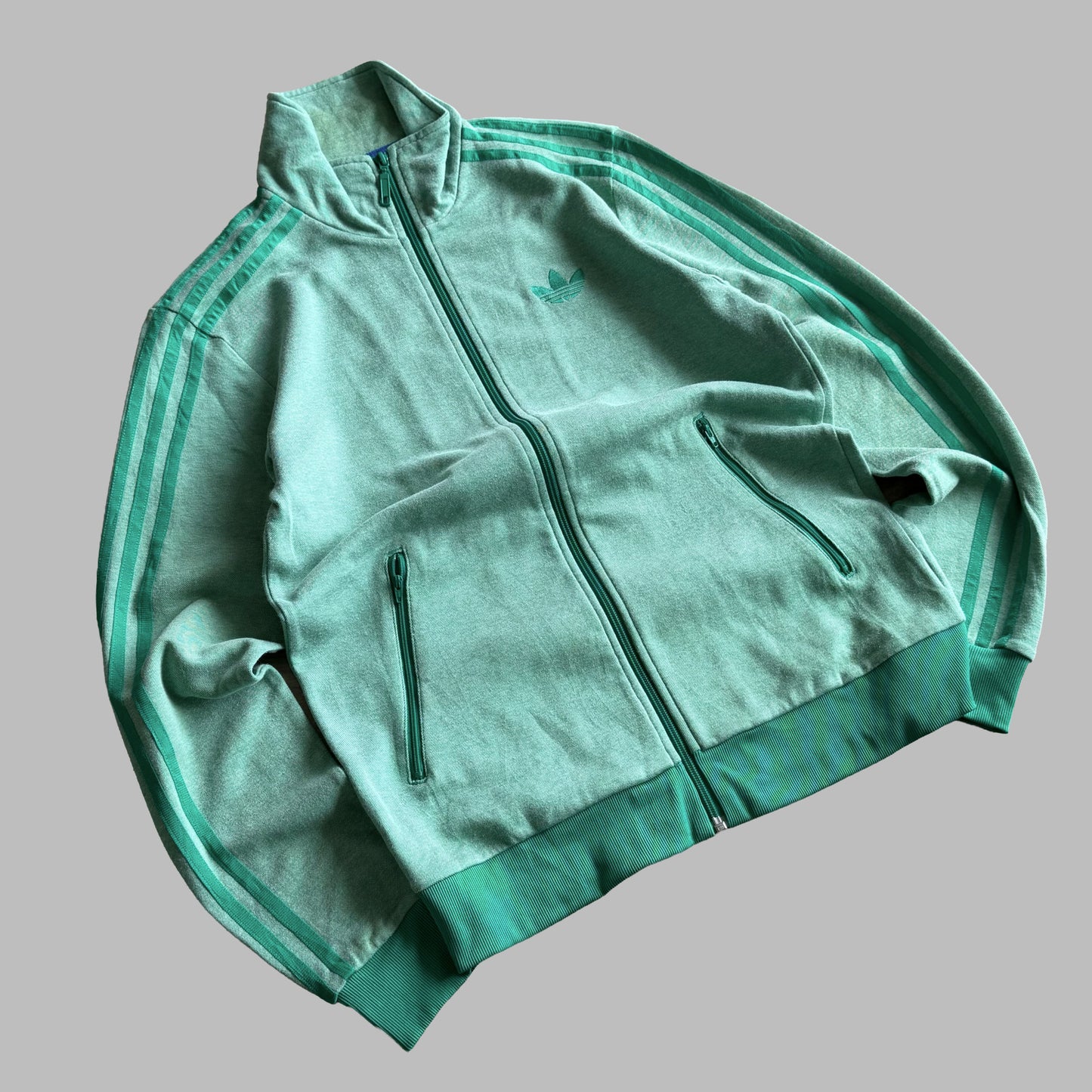 Y2K Adidas Three Stripe Track Jacket - L