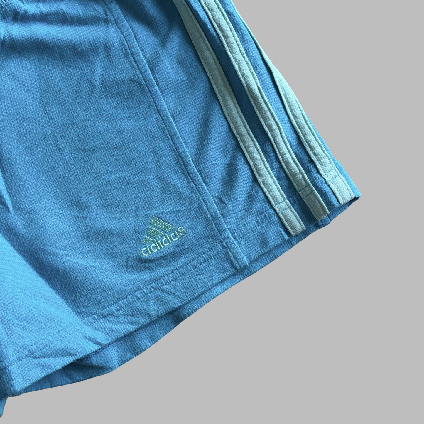 Y2K Adidas Three Stripe Mini Shorts - L
