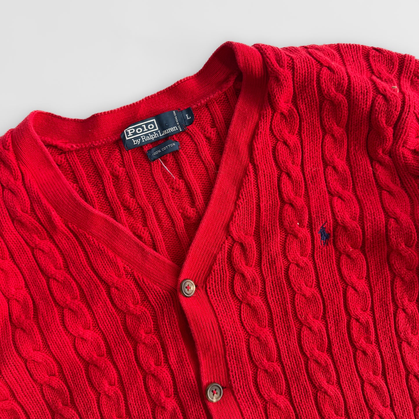 Ralph Lauren Cable Knit Cardigan - Large (mens)
