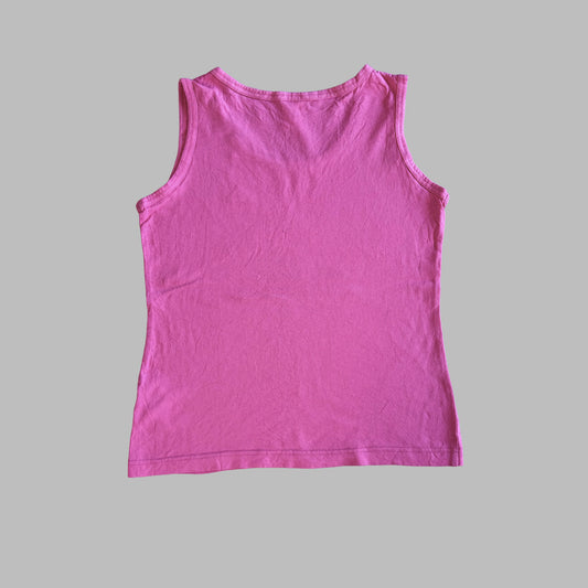 Y2K Adidas Three Stripe Tank Top - L
