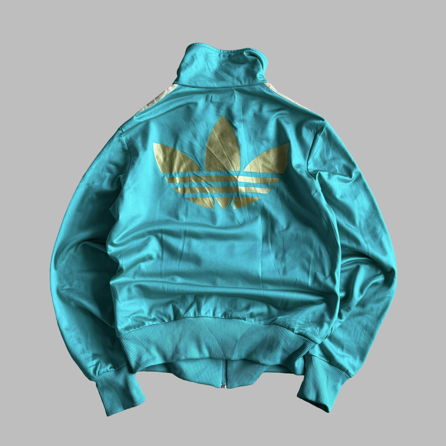 90s Adidas Three Stripe Track Jacket - S