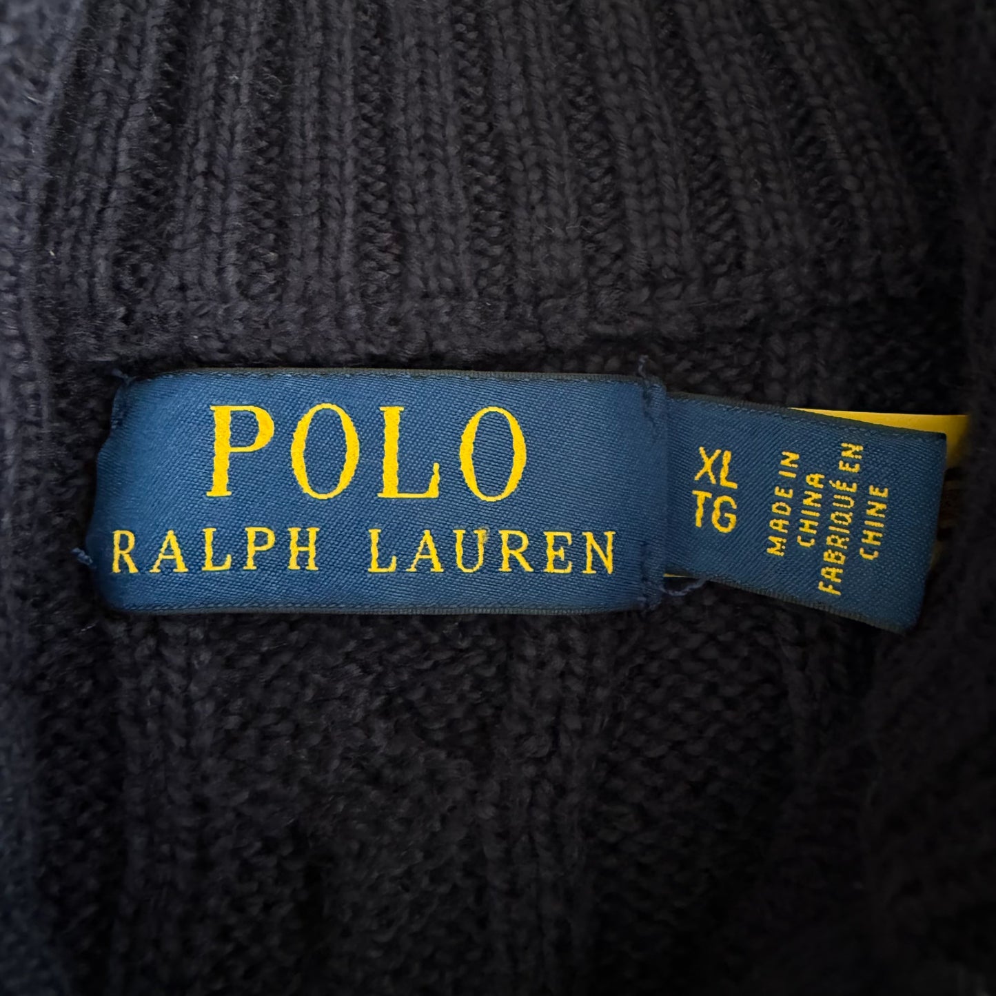 Ralph Lauren Cable Knit Quarter Zip - XL