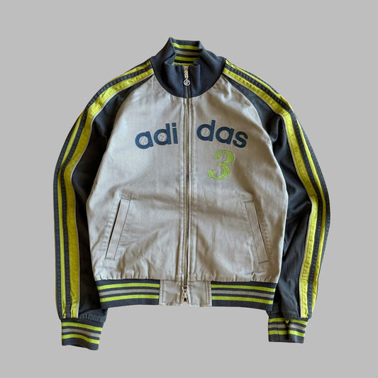 Y2K Adidas Embroidered Three Stripe Track Jacket - S