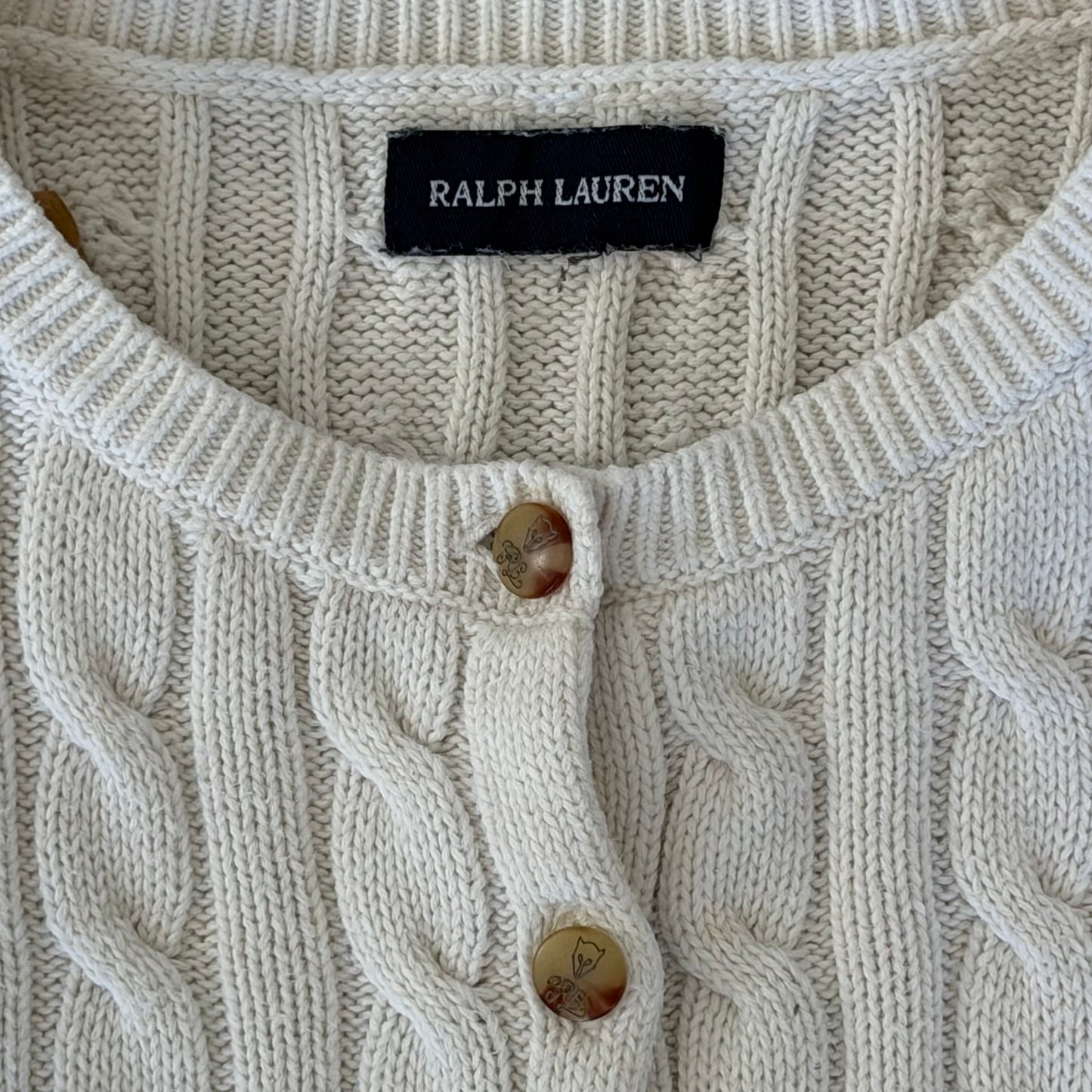 Ralph Lauren Cable Knit Cardigan - Small