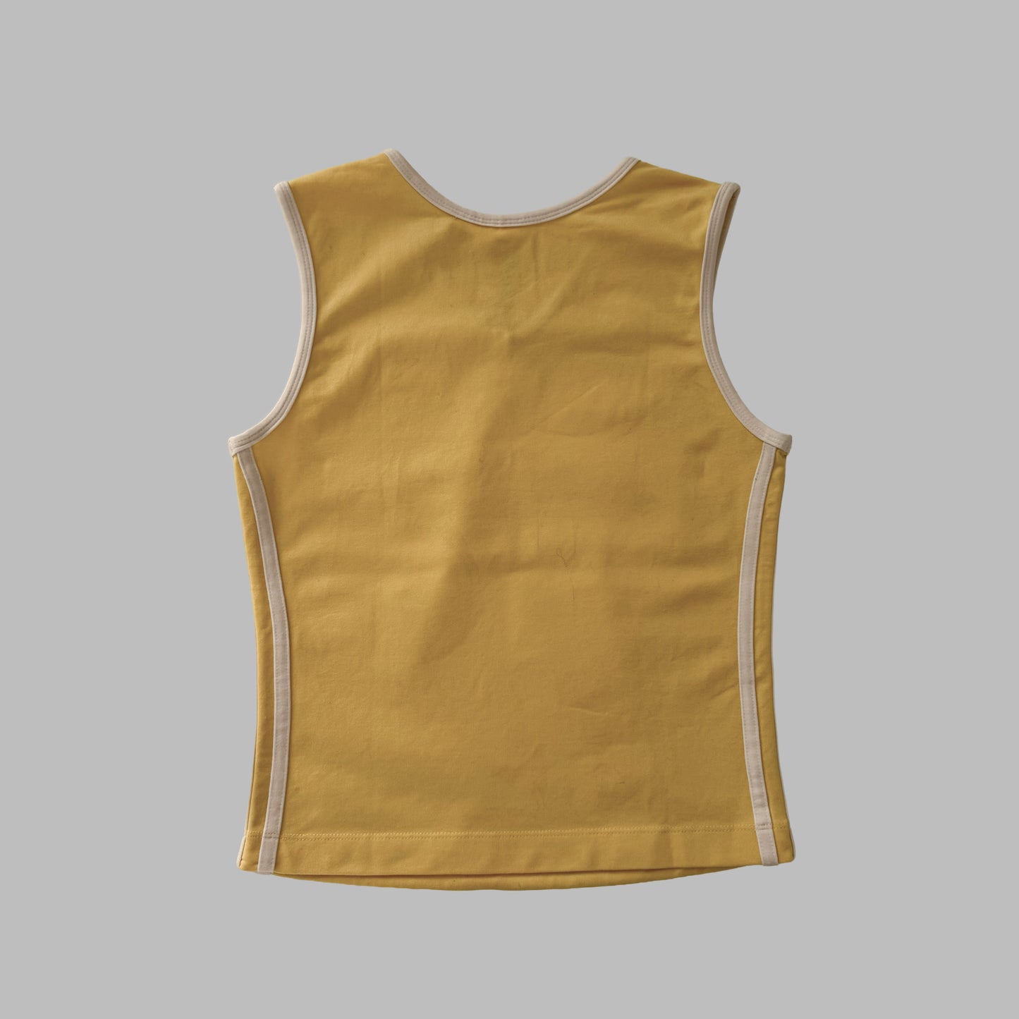 Y2K Adidas Three Stripe V-Neck Activewear Tank - M