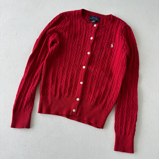 Polo Cableknit Cardigan - XXS