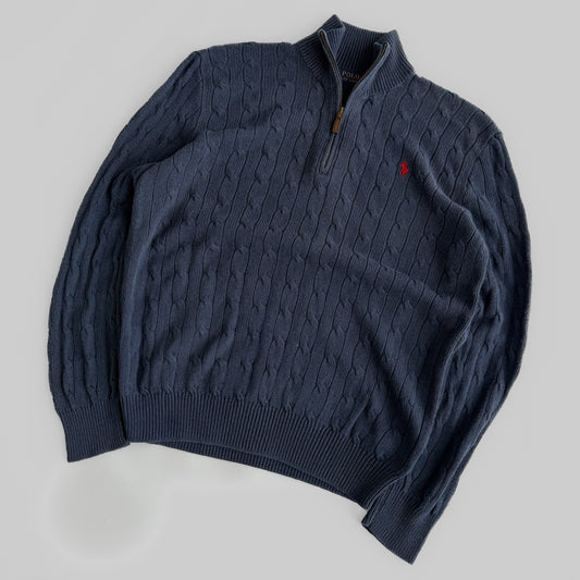 Ralph Lauren Cable Knit Quarter Zip - Medium