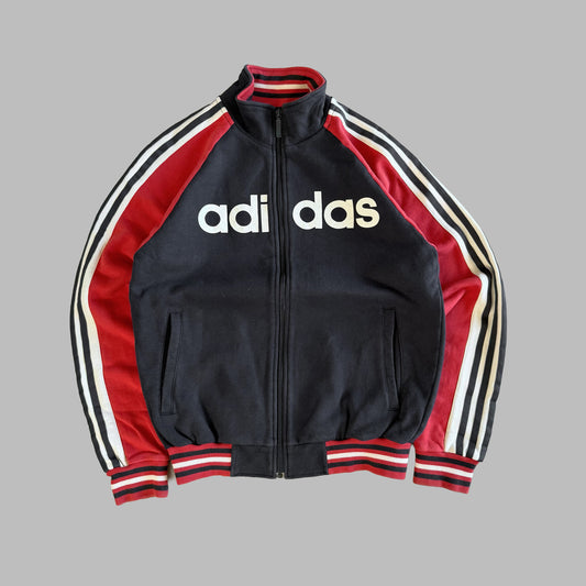 Y2K Adidas Three Stripe Spell Out Track Jacket - S