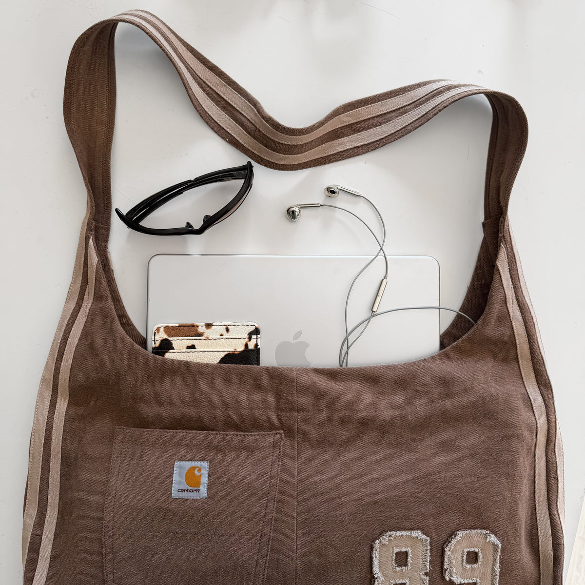 Reworked Carhartt Racer Bag - Brown