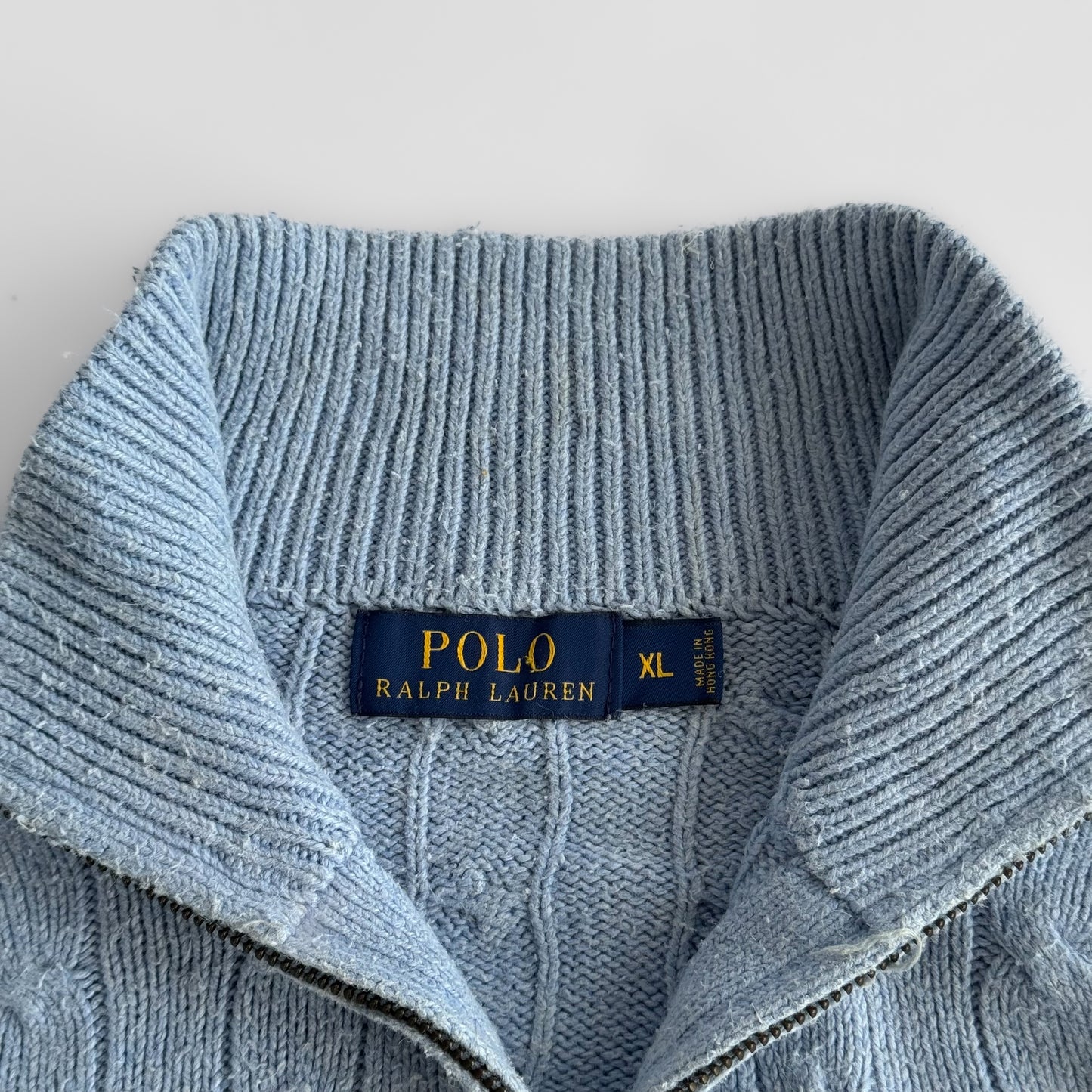 Ralph Lauren Cable Knit Quarter Zip - XL