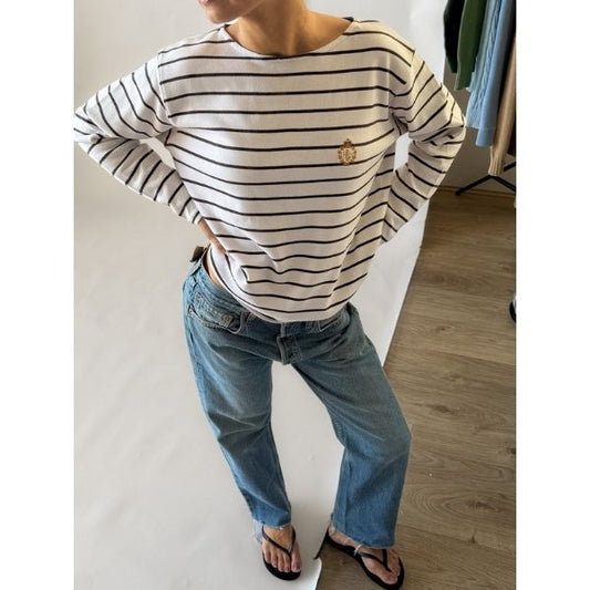Y2K Polo Ralph Lauren Striped Pullover - L