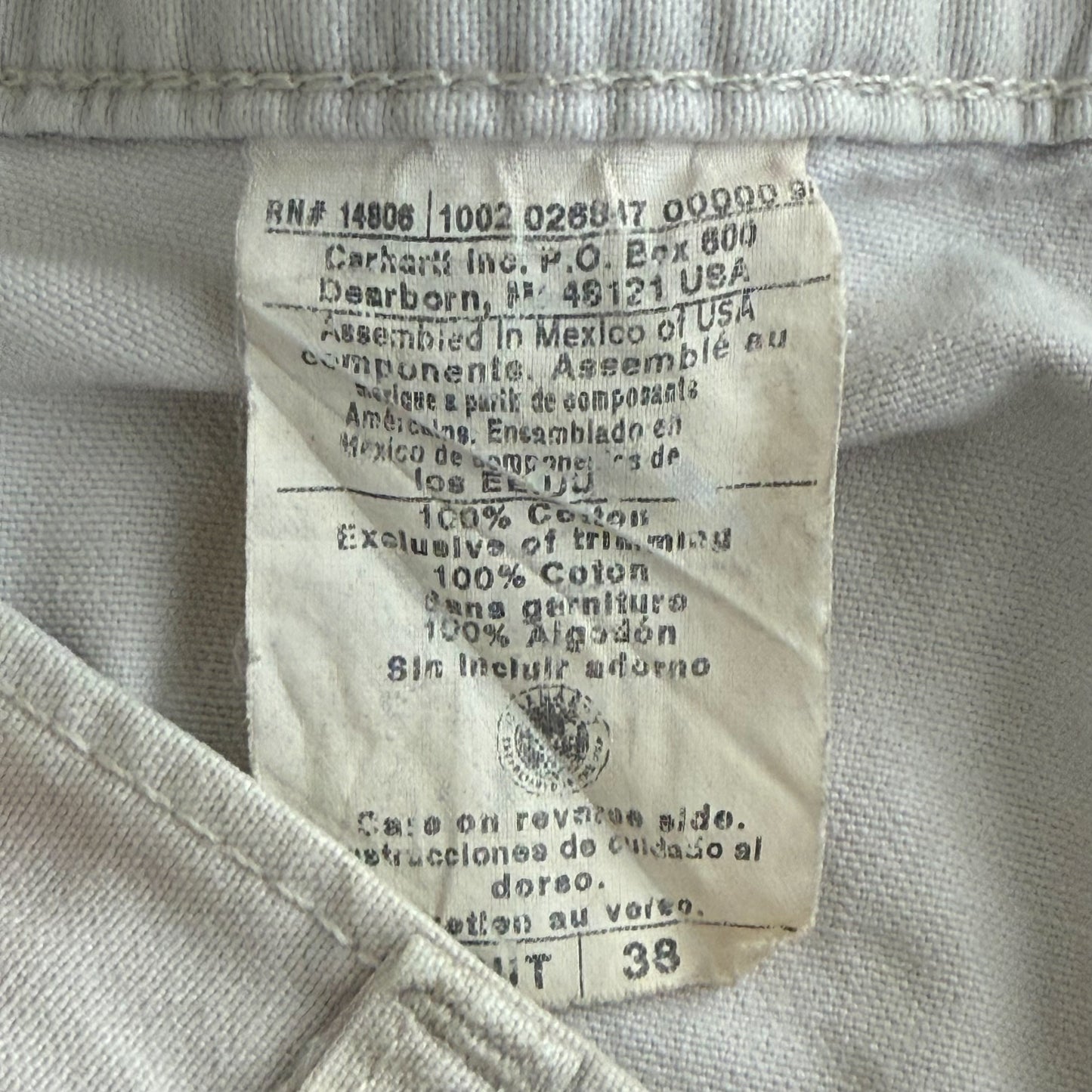 Carhartt Carpenter Shorts - 38”