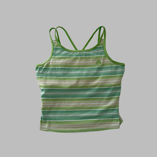 Y2K AdidasStriped Activewear Tank - XL