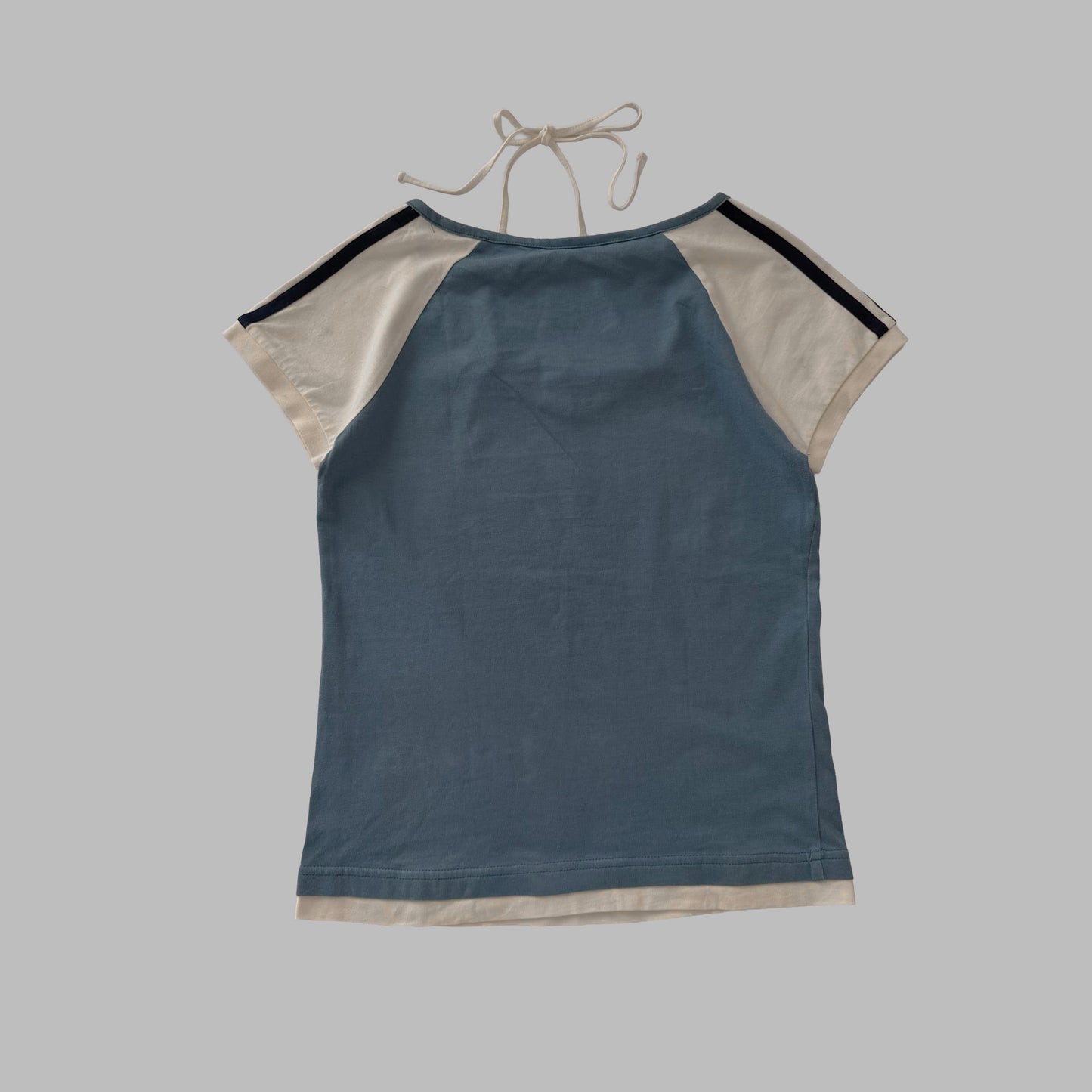 Y2K Adidas Raglan Halter Top - S