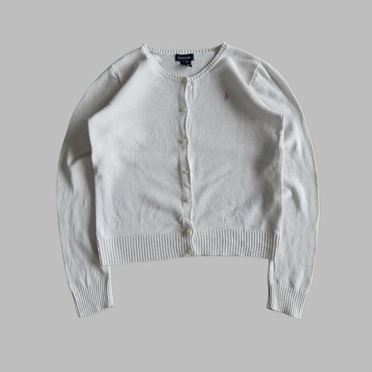 Y2K Polo Ralph Lauren Light Cotton Cardigan - M