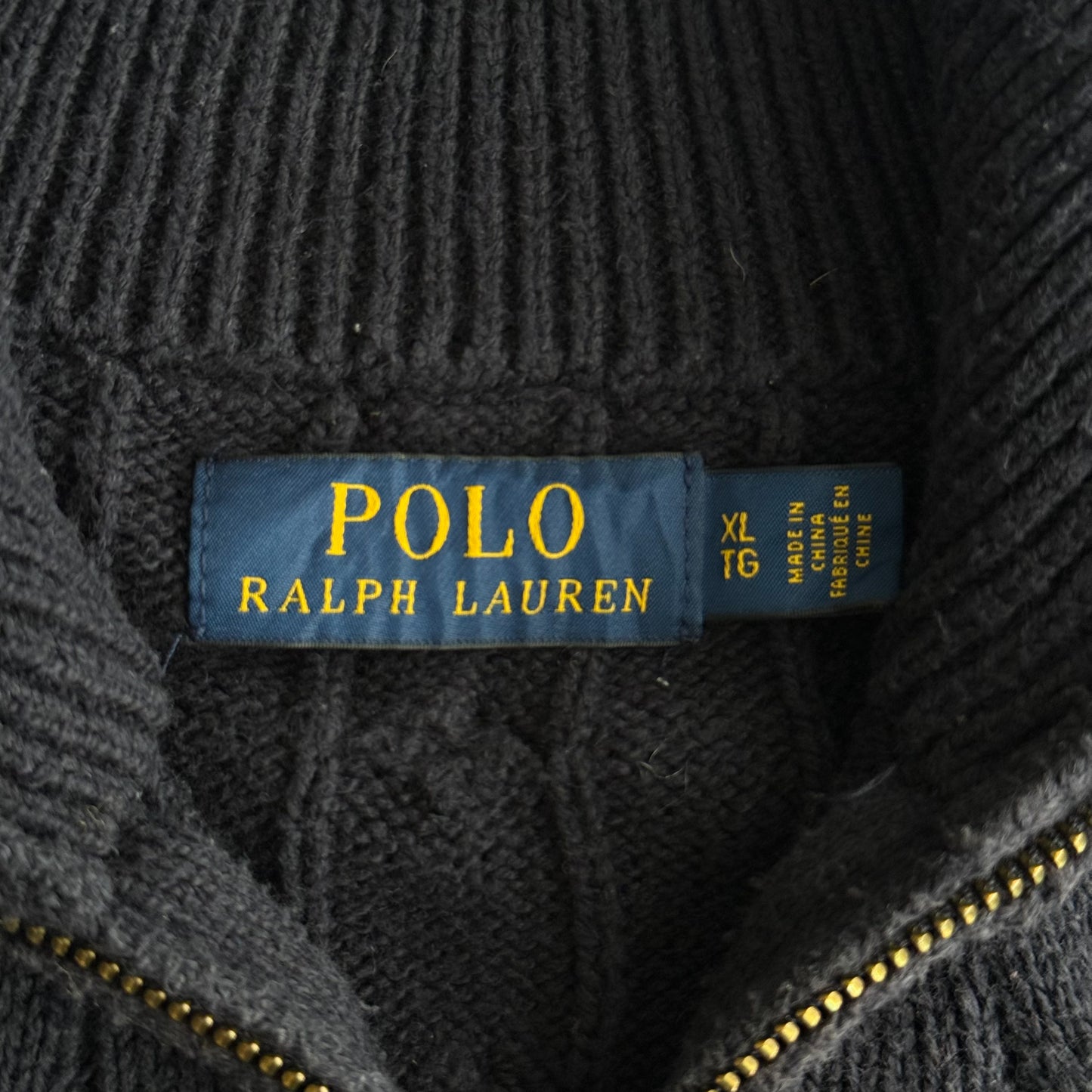 Ralph Lauren Cable knit Quarter Zip - XL
