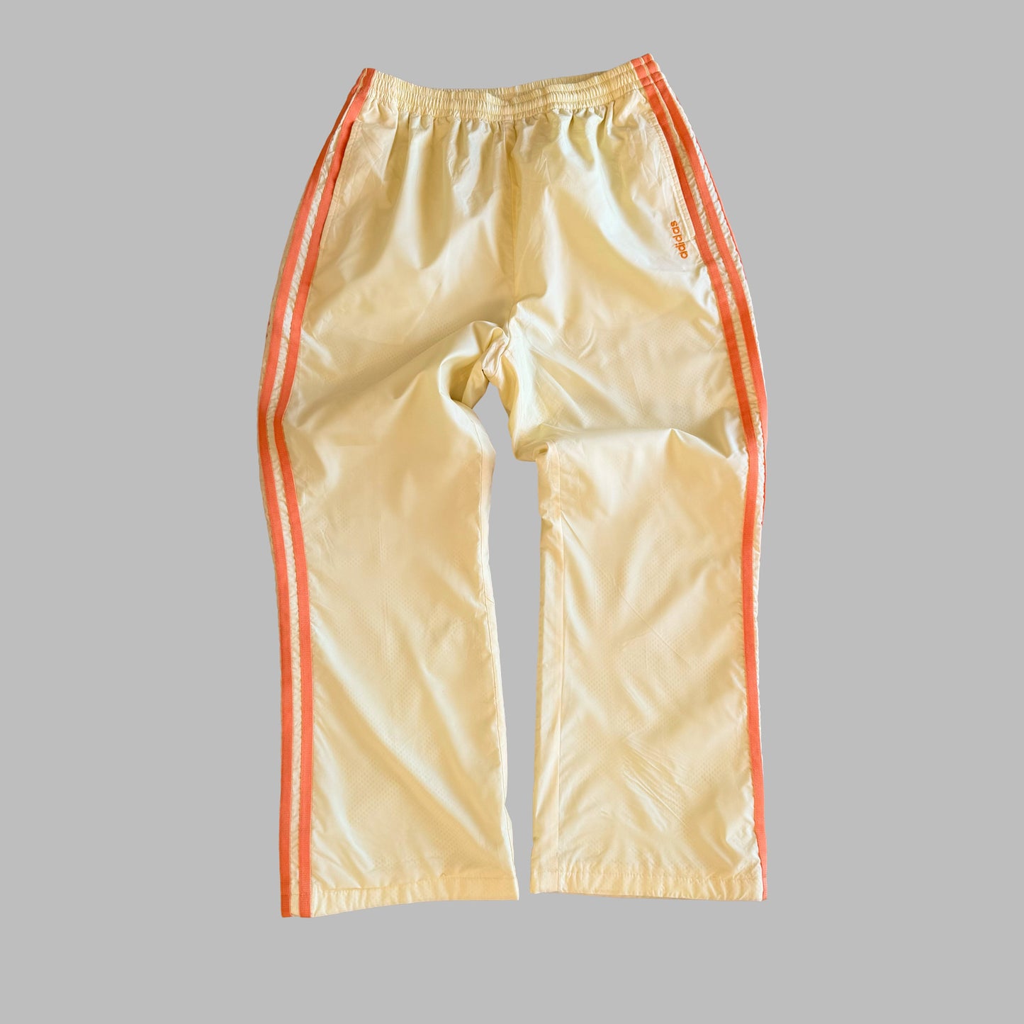 Y2K Adidas Three Stripe Straight Leg Track Pants - S