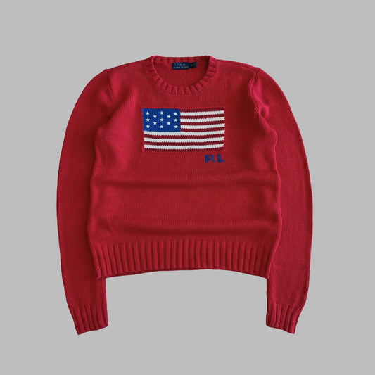 Ralph Lauren Flag Heavy Knit - M
