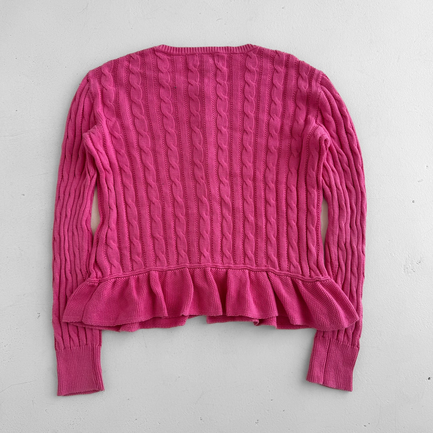 Polo Cable Knit Cardigan - Large