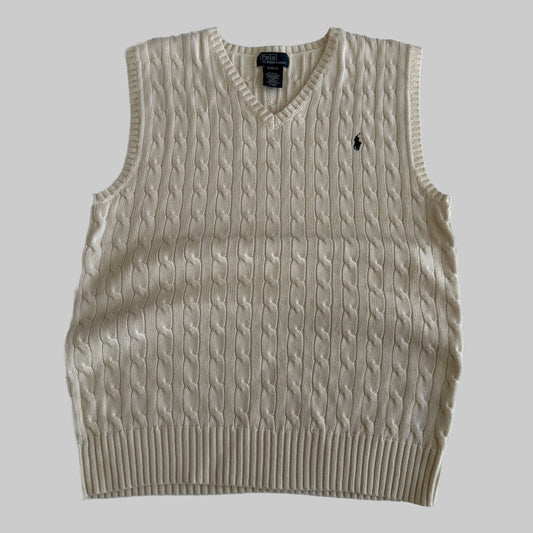 Ralph Lauren Cable Knit Vest - Medium