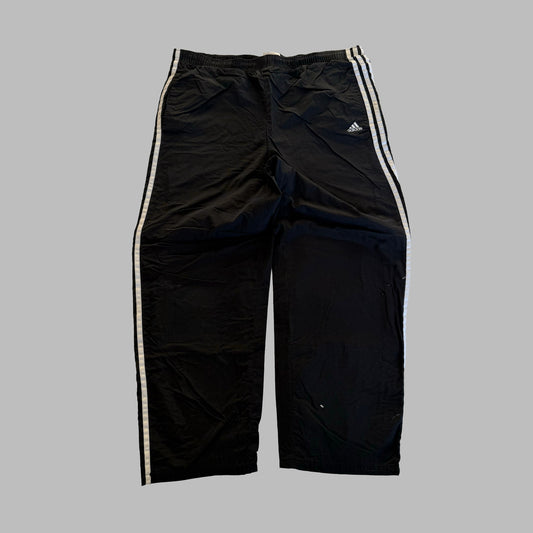 90s Adidas Three Stripe Wide Leg Track Pants - M