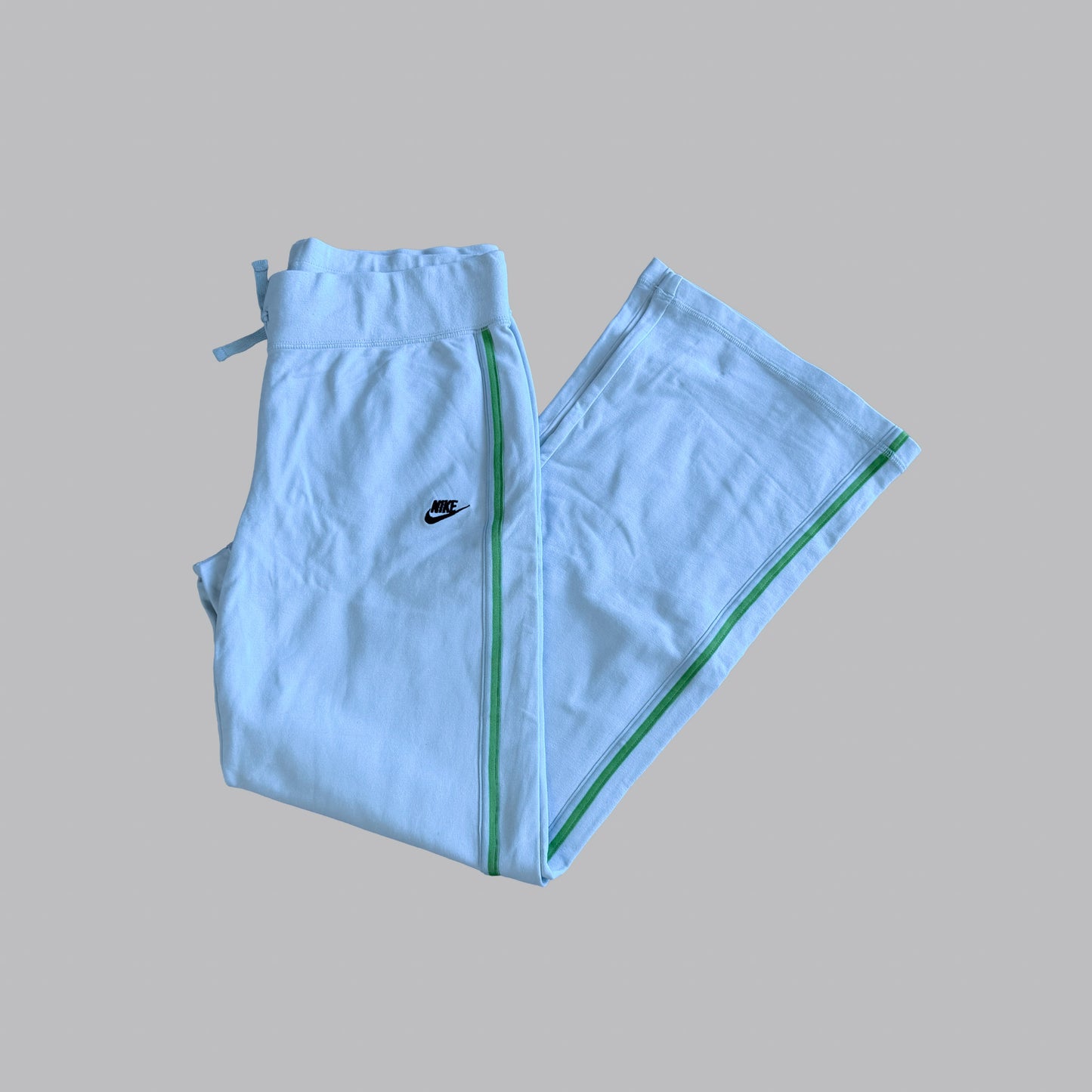 Y2K Nike Striped Wide Leg Track Pants - M