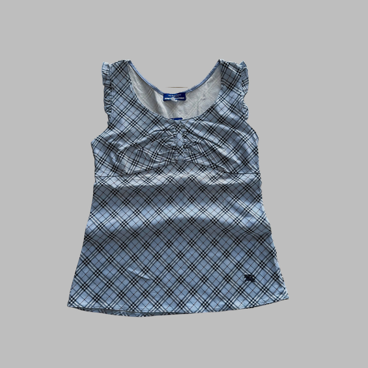Y2K Deadstock Burberry Blue Label Babydoll Top - S/M