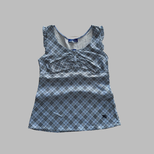 Y2K Deadstock Burberry Blue Label Babydoll Top - S/M