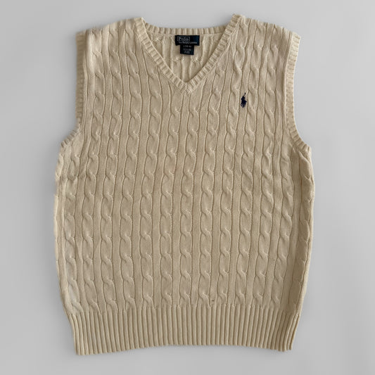 Ralph Lauren Cable Knit Vest - Small
