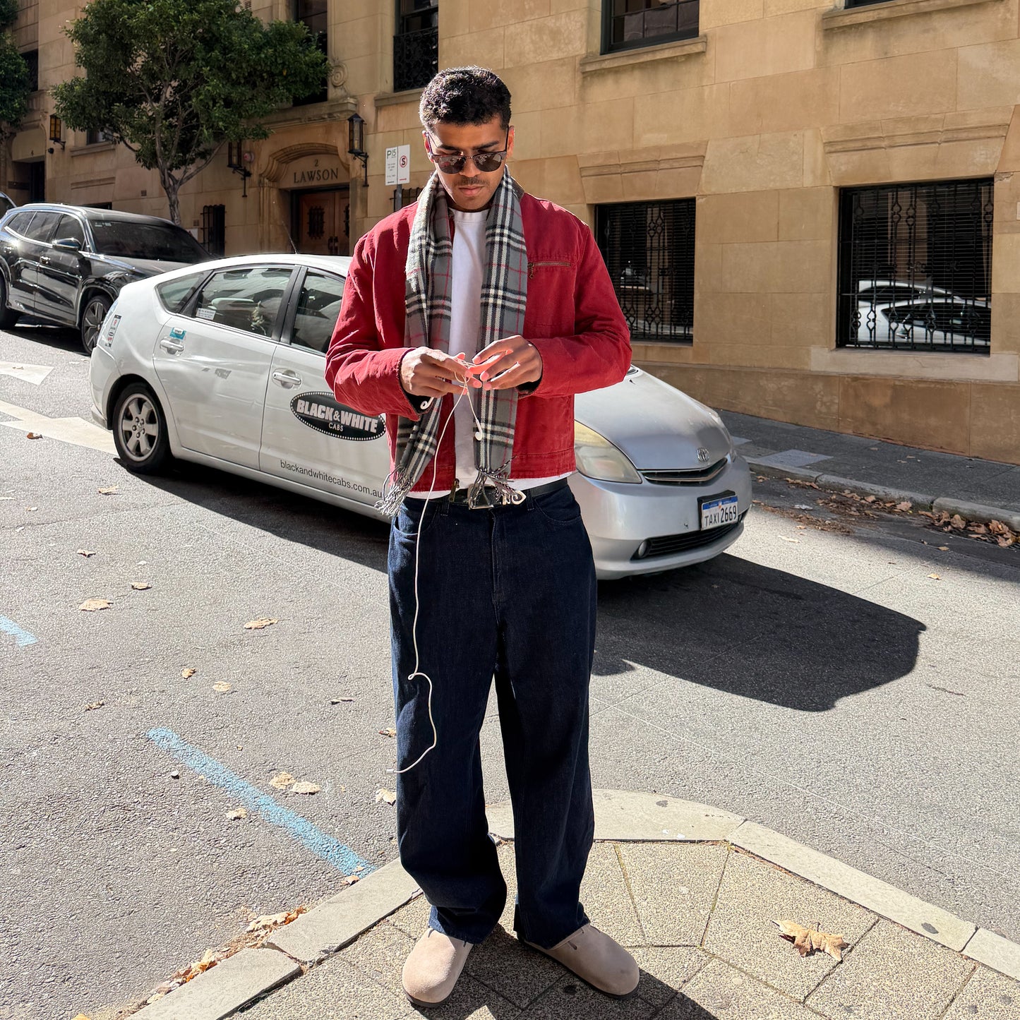 90s Burberry Lambswool Check Scarf