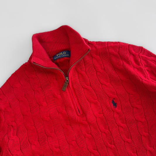 Ralph Lauren Cable Knit Quarter Zip - Medium