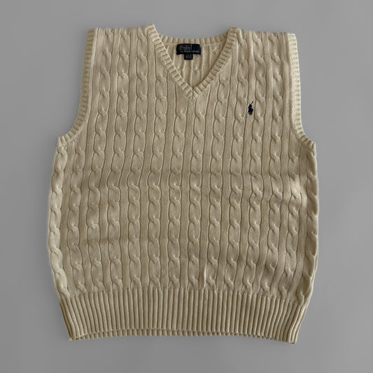 Ralph Lauren Cable Knit Vest - Medium