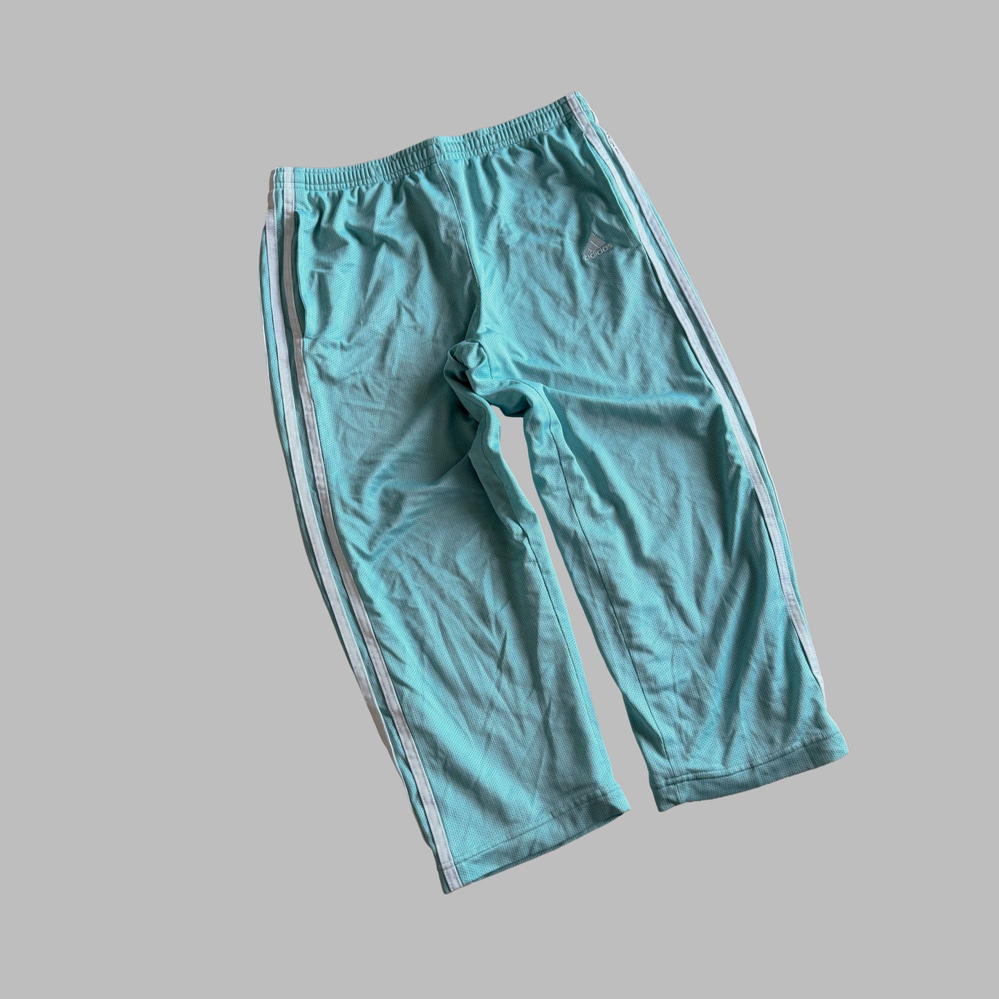 Y2K Adidas Three Stripe 3/4 Length Track Pants - M