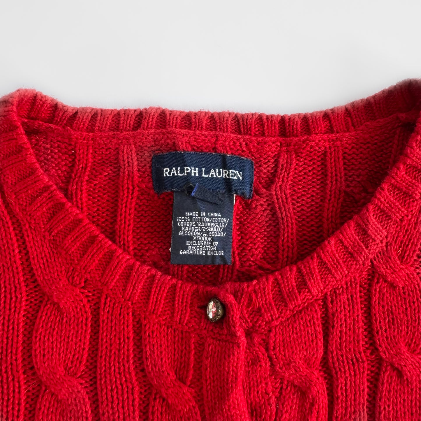 Ralph Lauren Cable Knit Cardigan - Small