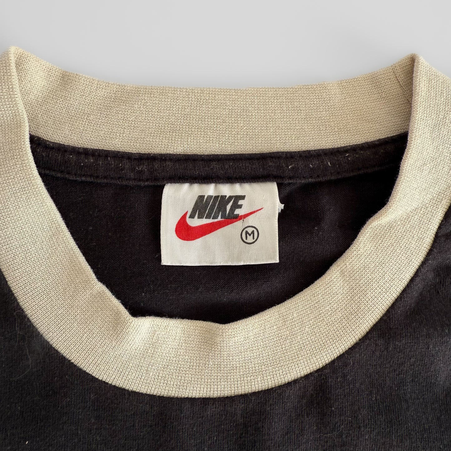 90s Nike Ringer Spell Out T-Shirt - Large
