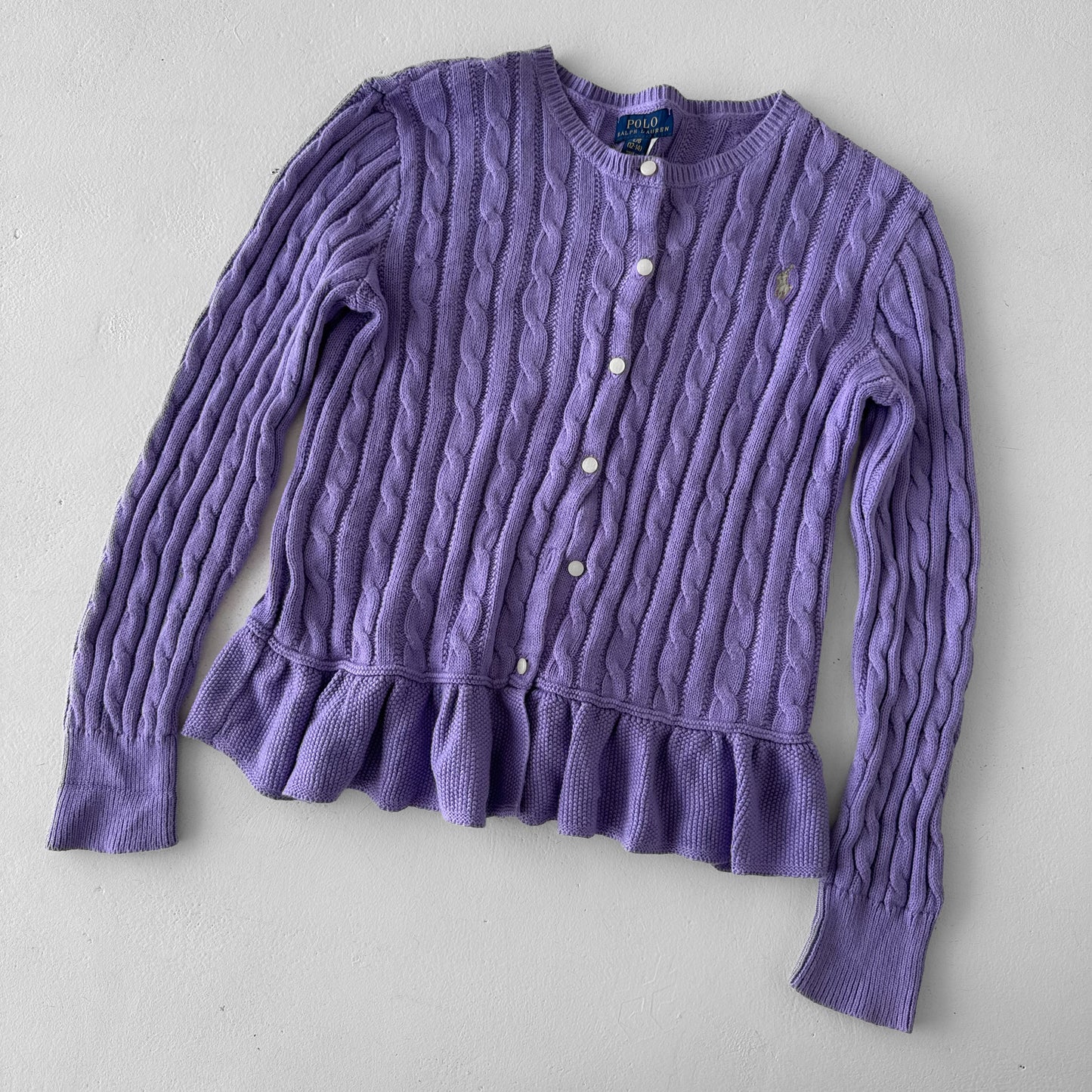 Polo Cableknit Cardigan - Small