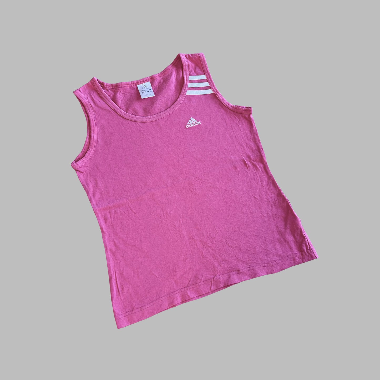Y2K Adidas Three Stripe Tank Top - L