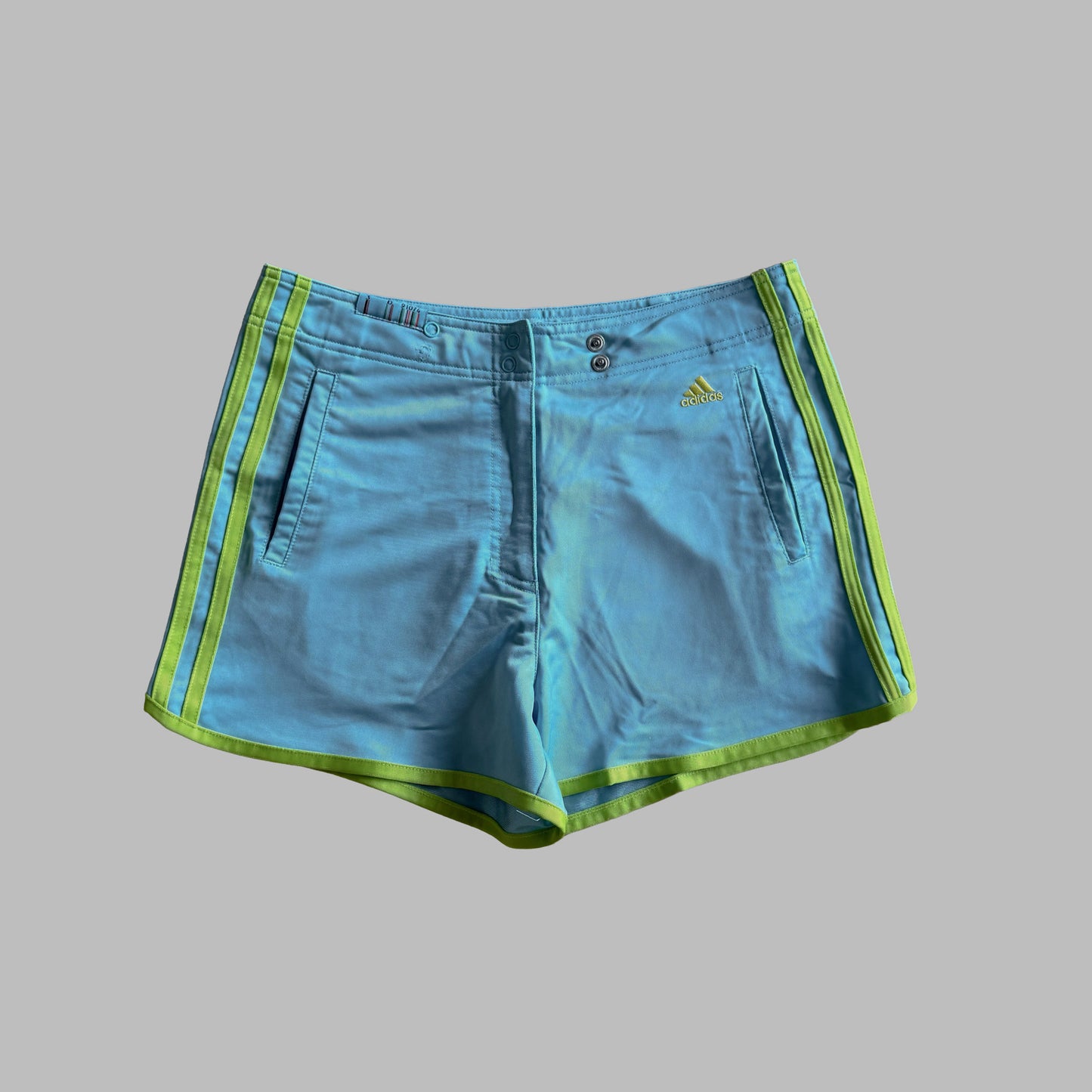 Y2K Adidas Spell Out Mini Shorts - S