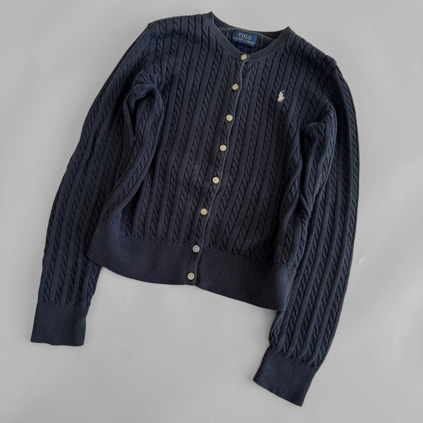 Ralph Lauren Cable Knit Cardigan - Small