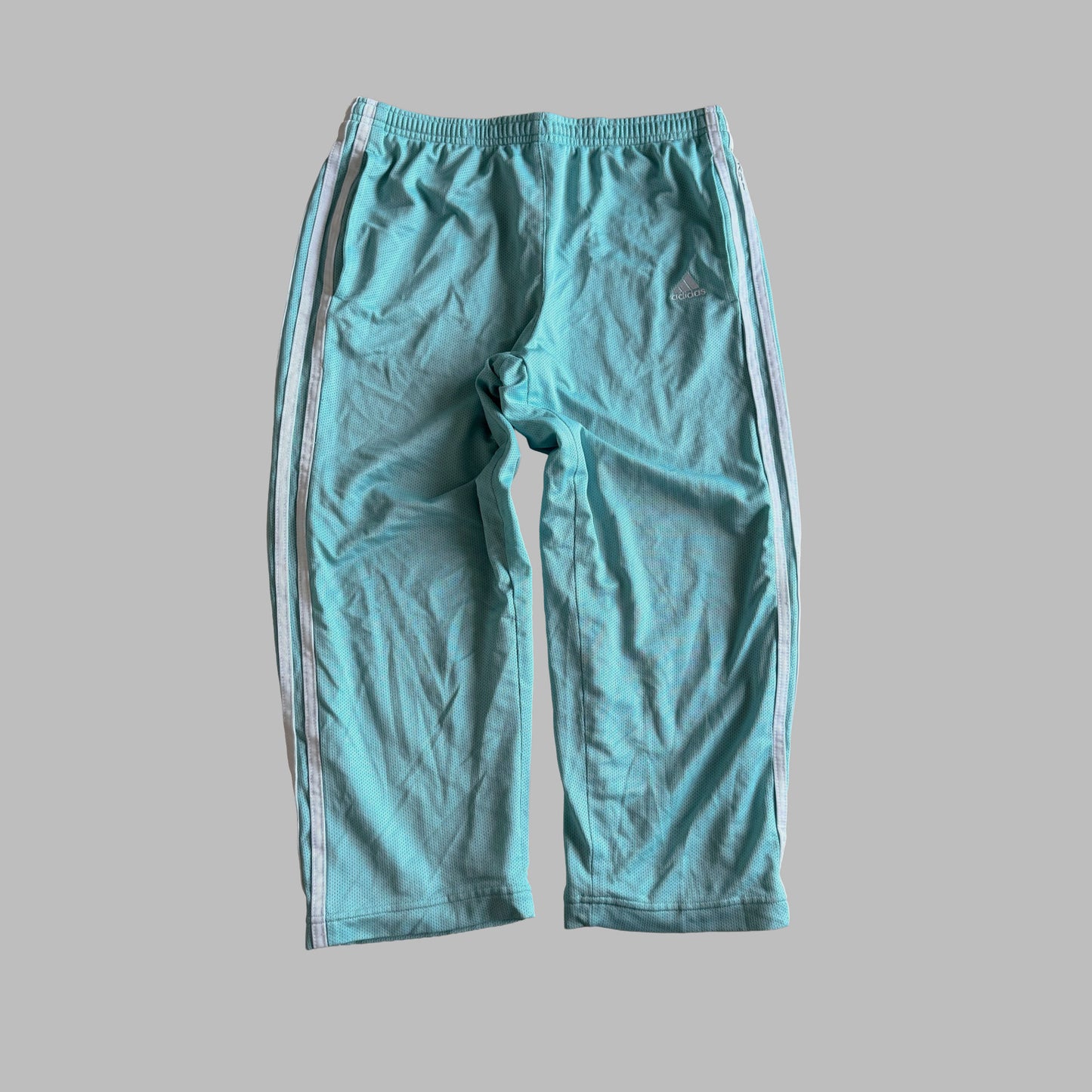 Y2K Adidas Three Stripe 3/4 Length Track Pants - M