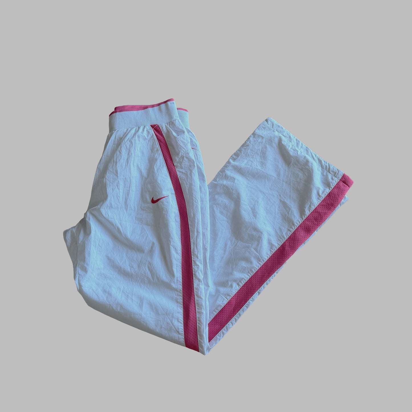 Y2K Nike Striped Wide Leg Track Pants - S